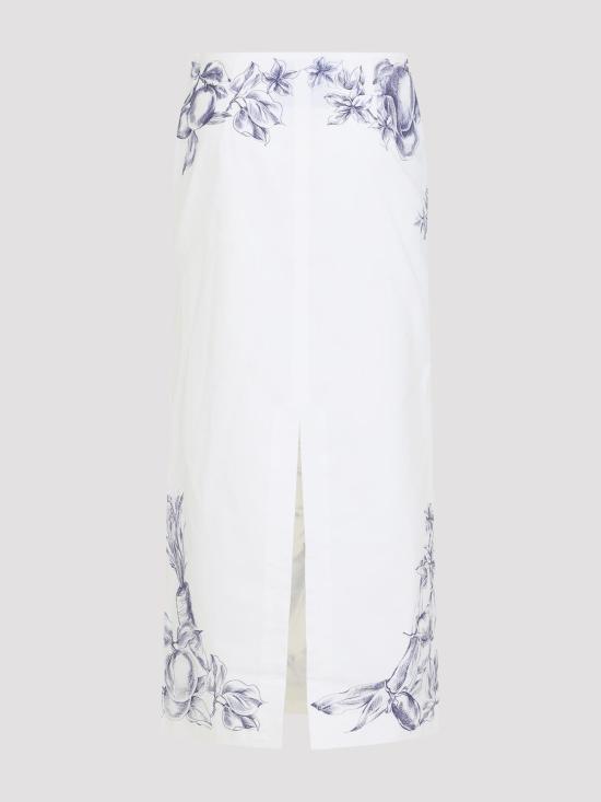  모스키노 미디 스커트 251D012304503002 White - MOSCHINO