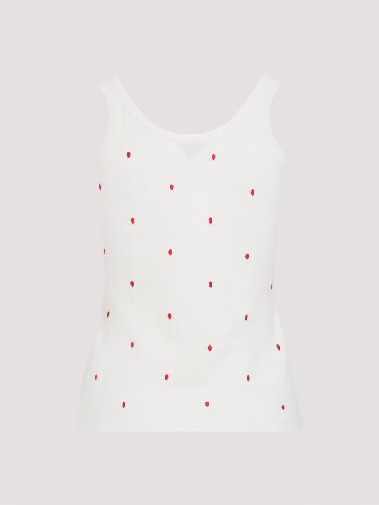 25SS 보테가베네타 민소매 티셔츠 824130V5BG09094 White - BOTTEGA VENETA