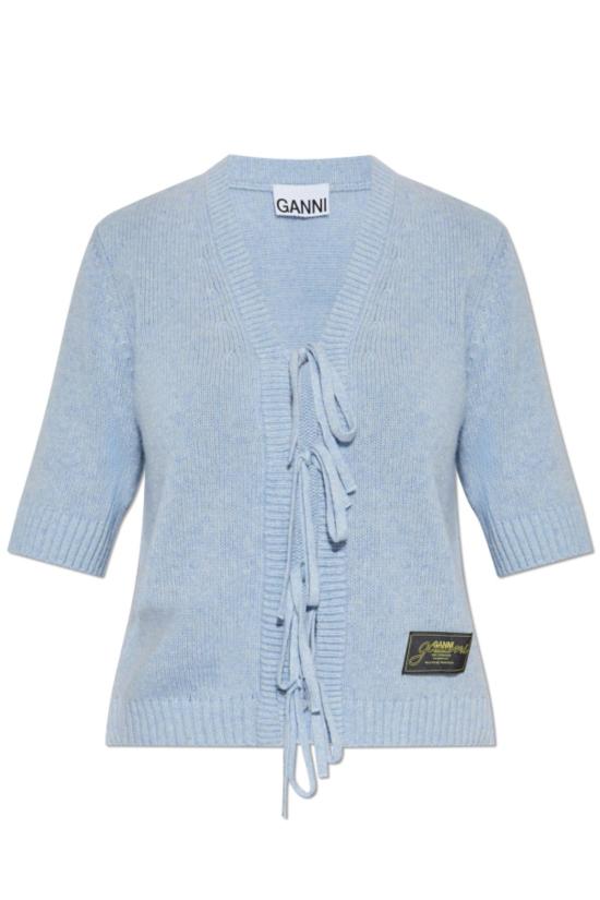  가니 가디건 퓨처 울 믹스 SS 카디건 - GANNI