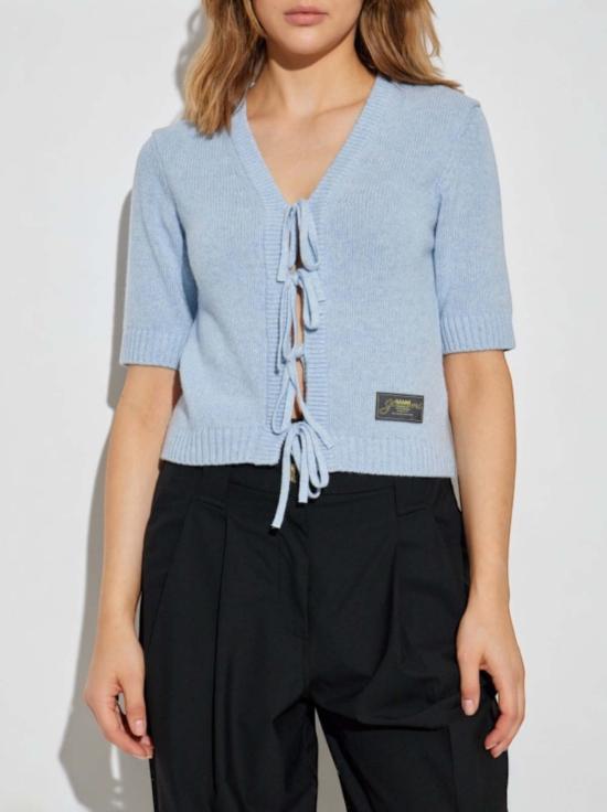  가니 가디건 퓨처 울 믹스 SS 카디건