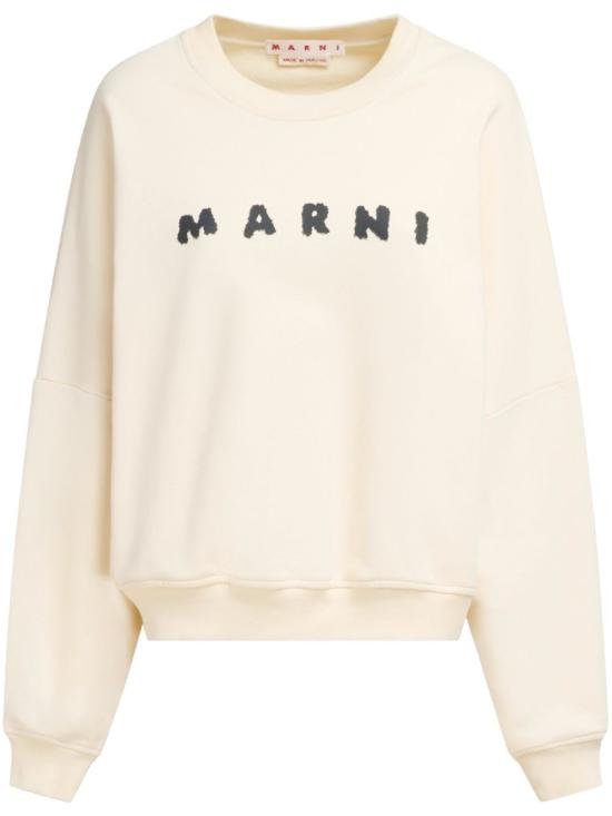 25FW 마르니 로고 크루넥 스웨트셔츠 FLJE0185P7 USCX43SLW06 IVORY