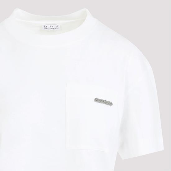 25FW 브루넬로 쿠치넬리 반팔 티셔츠 MPT81EC710C6159 WHITE - BRUNELLO CUCINELLI