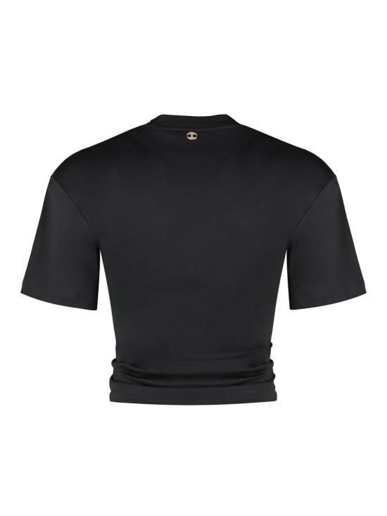 25FW 파코라반 반팔 티셔츠 23AJTO539CO0485 P001 BLACK - PACO RABANNE