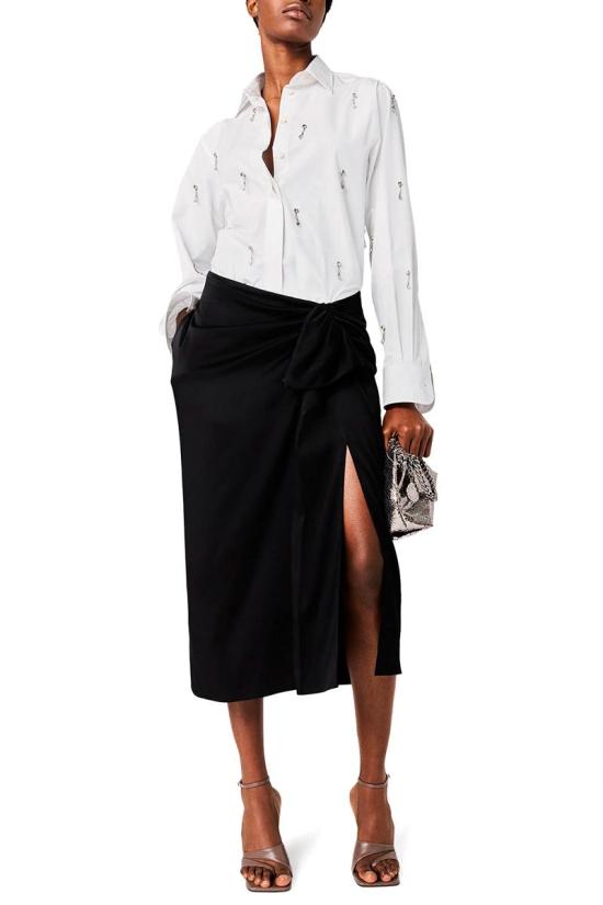 25FW 스텔라 맥카트니 미디 스커트 6301463FU3021000 Black - STELLA MCCARTNEY