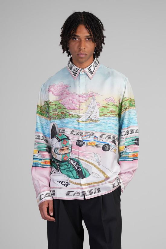 25FW 카사블랑카 긴팔 셔츠 421769 MPF25 SH 021 MULTICOLOR