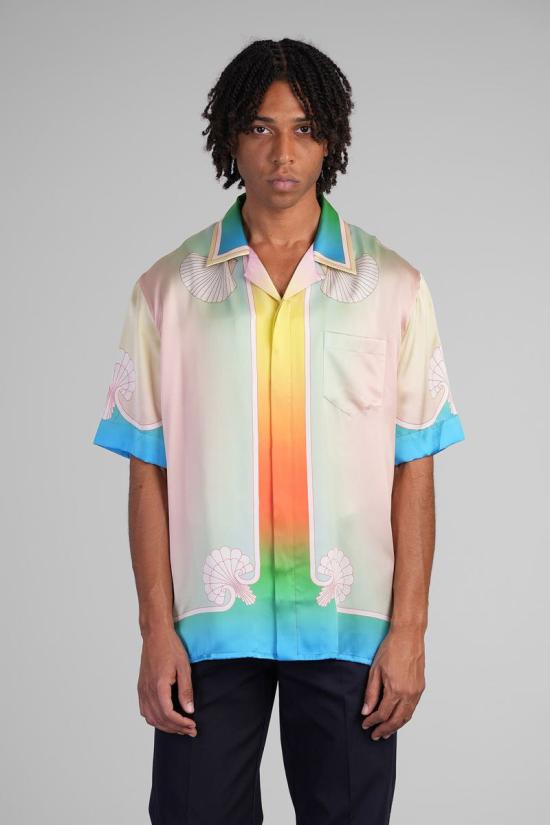 25FW 카사블랑카 반팔 셔츠 421767 MPF25 SH 003 MULTICOLOR