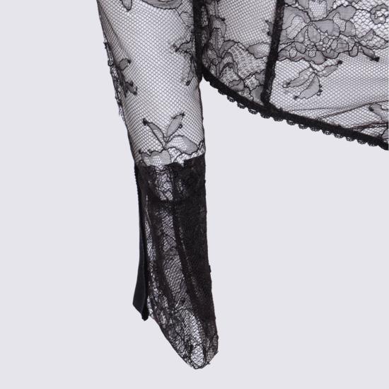 25FW 블루마린 셔츠 A522C391AN0990 Black - BLUMARINE