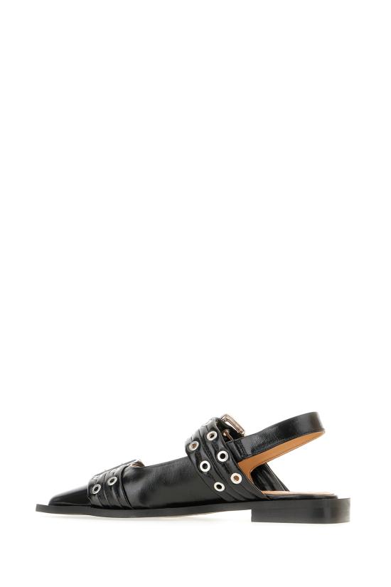 25FW 가니 버클 플랫 슈즈 S27304926 099 BLACK - GANNI