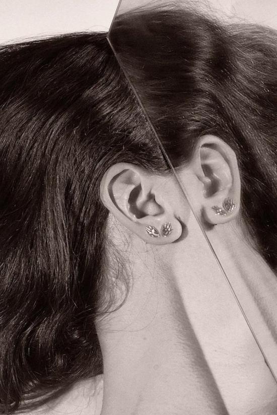  아그메스 이어링 미니 달 스터드 스털링 실버