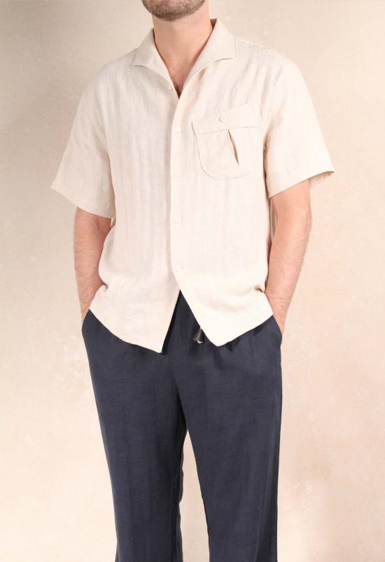  더 엔케이씨 스토어 반팔 셔츠 Nkc 스토어 마크 리넨 세트탑