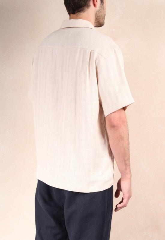  더 엔케이씨 스토어 반팔 셔츠 Nkc 스토어 마크 리넨 세트탑 - The NKC Store