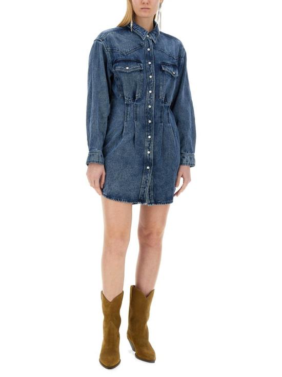  이자벨마랑 숏 원피스 RO0343FA B1H07130LU Navy - ISABEL MARANT