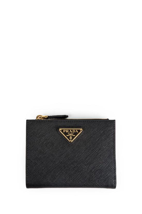 25FW 프라다 트라이앵글 로고 반지갑  1ML050QHH F0002 Black