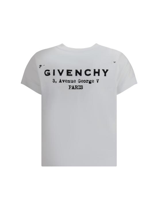 25FW 지방시 반팔 티셔츠 BW70FJP75N 100 WHITE - GIVENCHY