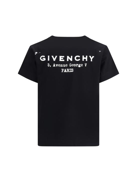 25FW 지방시 반팔 티셔츠 BW70FJP75N 001 BLACK - GIVENCHY