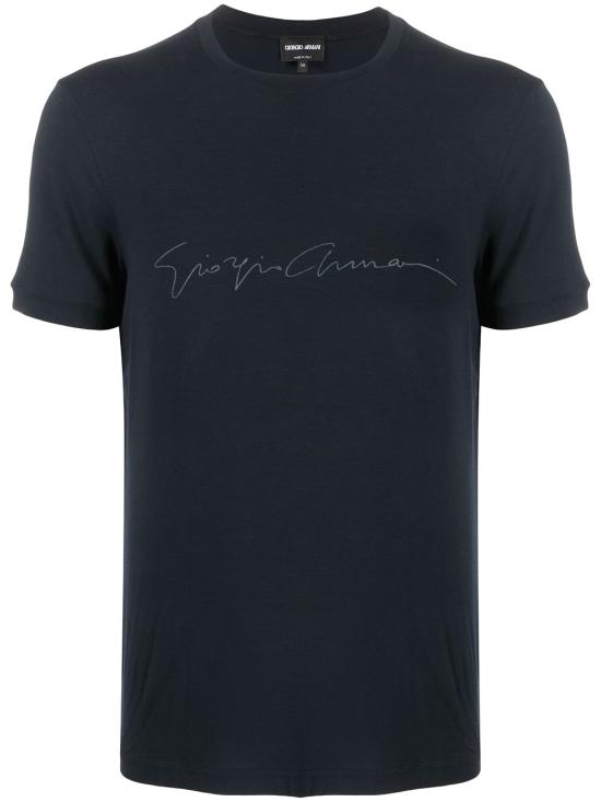 25FW 조르지오 아르마니 반팔 티셔츠 6GST56 SJP4ZUBSG Blue