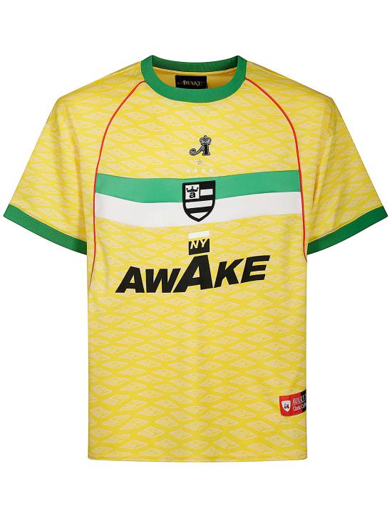 25SS 어웨이크 NY 반팔 티셔츠 AWK SU25 TP005 YELLOW