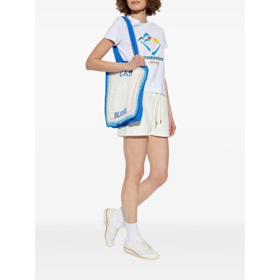 25FW 카사블랑카 반팔 티셔츠 JTS 020 01 WHITE - CASABLANCA