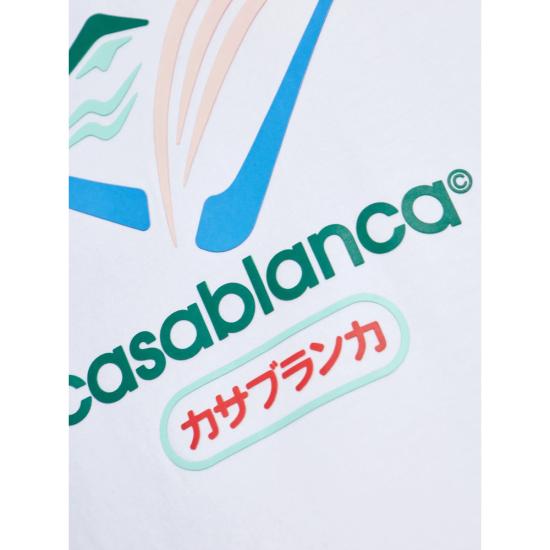 25FW 카사블랑카 반팔 티셔츠 JTS 020 01 WHITE - CASABLANCA