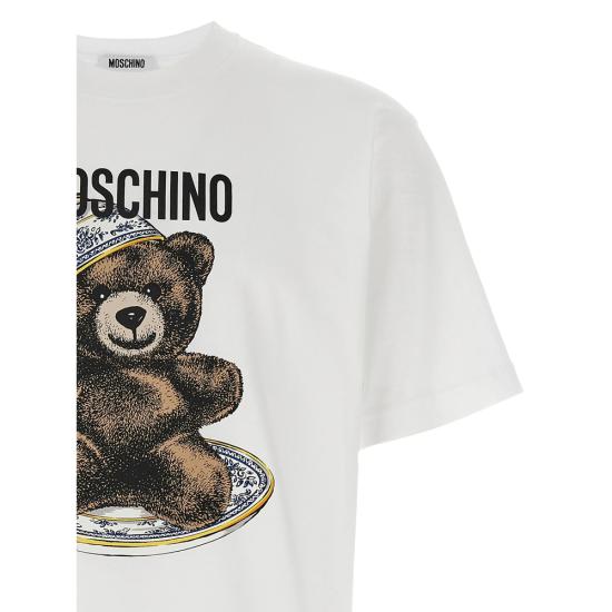 25FW 모스키노 반팔 티셔츠 5241 V0716 1001 WHITE - MOSCHINO