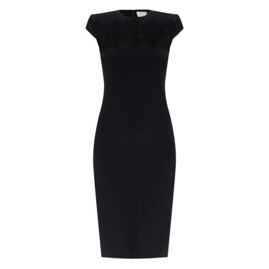 25FW 알렉산더 맥퀸 원피스 830138 QEAAA 1000 BLACK