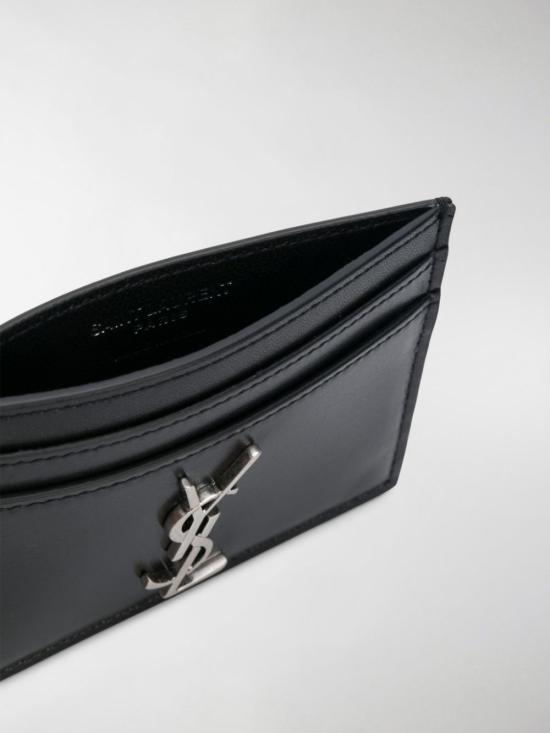24FW 생로랑 모노그램 카드지갑 485631 0SX0E1000 Black - SAINT LAURENT
