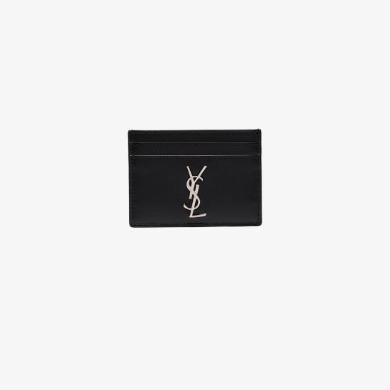 24FW 생로랑 모노그램 카드지갑 485631 0SX0E1000 Black - SAINT LAURENT