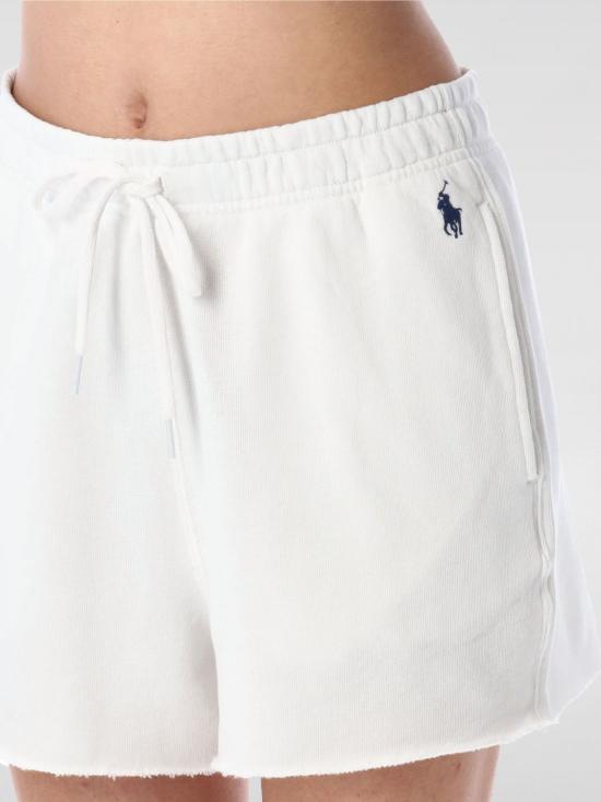 25FW 폴로 랄프로렌 포니 로고 자수 레귤러핏 쇼츠 211965103 001 White - POLO RALPH LAUREN