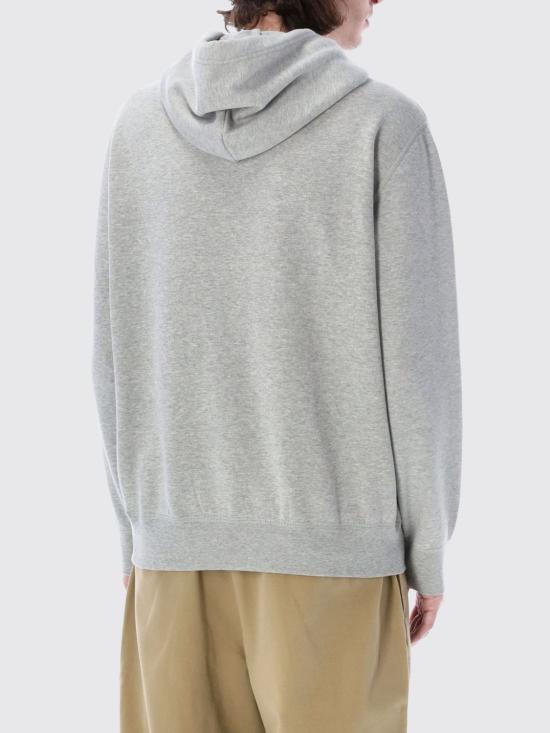 25FW 폴로 랄프로렌 포니 자수 플리스 후드 티셔츠 710766778 006 Grey - POLO RALPH LAUREN