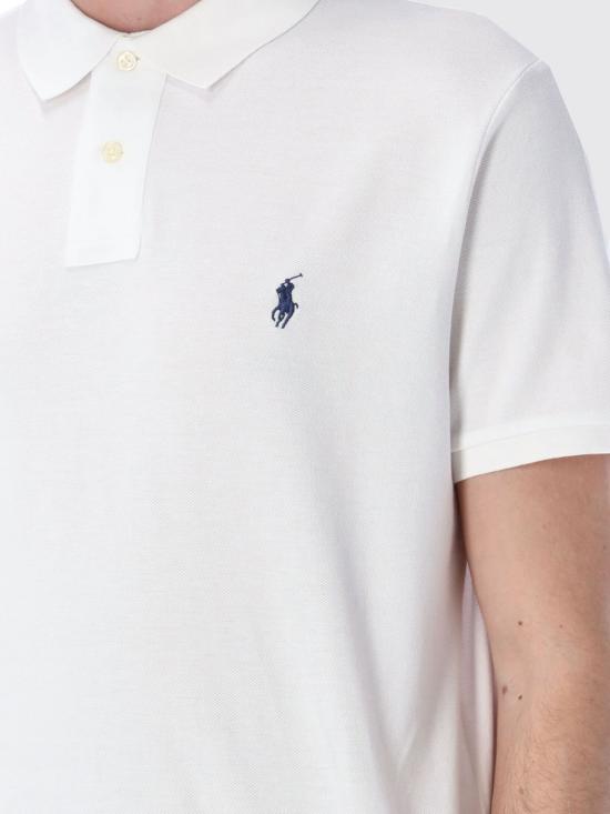 25FW 폴로 랄프로렌 폴로 티셔츠 710666998 002 White - POLO RALPH LAUREN