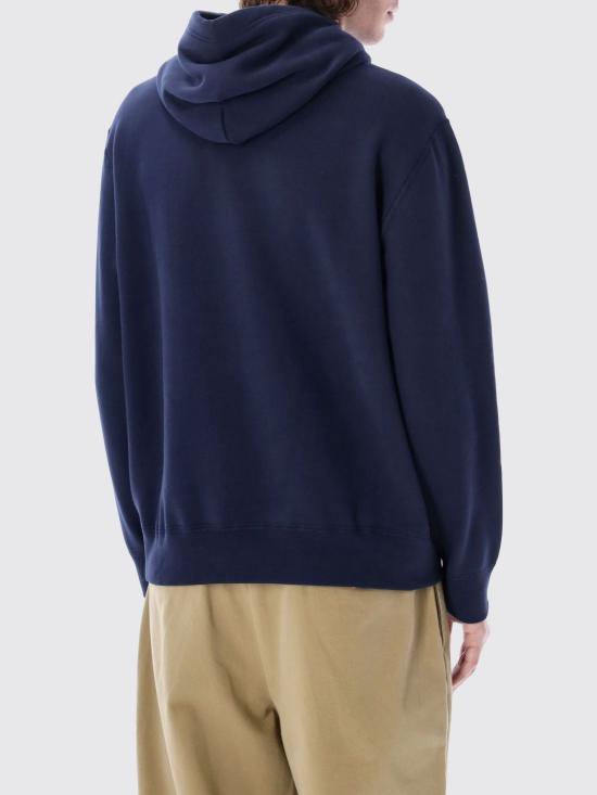 25FW 폴로 랄프로렌 포니 자수 플리스 후드 티셔츠 710766778 007 Blue - POLO RALPH LAUREN