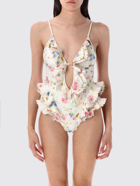 25FW 짐머만 원피스 수영복 4620WSS252 CRMBQFLO Yellow Cream