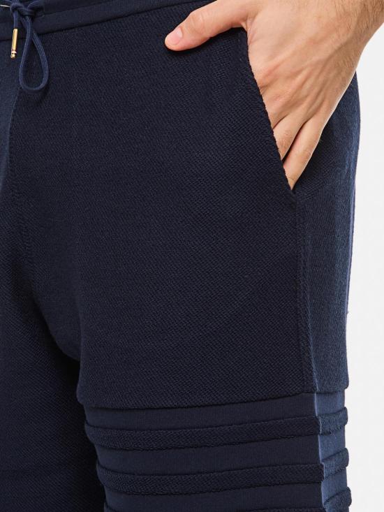 25FW 톰브라운 루프백 4바 스웨트팬츠  MJQ224AJ0201 415 Blue - THOM BROWNE