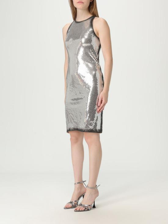 25SS 디 아티코 롱 원피스 250WCA389E103 002 Silver - THE ATTICO