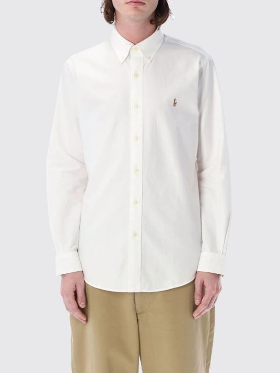 25FW 폴로 랄프로렌 컬러 포니 자수 커스텀 핏 버튼 다운 셔츠  710792041 001 White 1