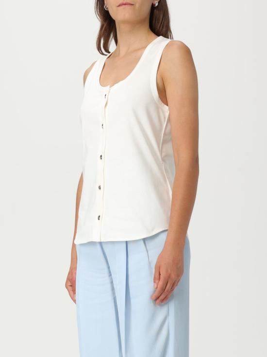 25SS 보테가베네타 민소매 티셔츠 812123V4XI0 9071 White - BOTTEGA VENETA