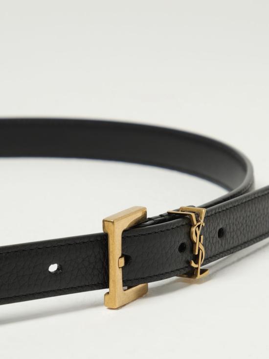 26SS 생로랑 레귤러 벨트 554465DTI0W 1000 Black - SAINT LAURENT
