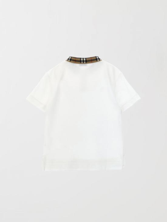 25FW [키즈] 버버리 폴로 셔츠 8105571 White - BURBERRY