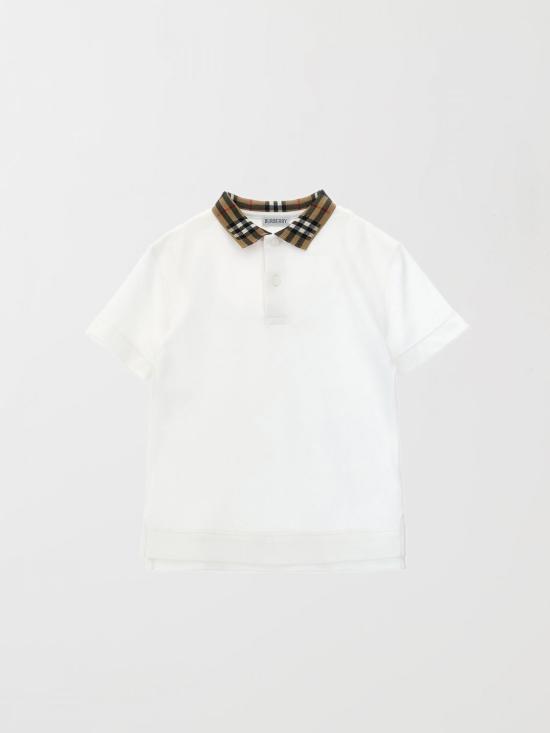25FW [키즈] 버버리 폴로 셔츠 8105571 White