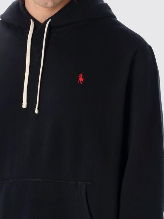 25FW 폴로 랄프로렌 포니 자수 플리스 후드 티셔츠 710766778 008 Black - POLO RALPH LAUREN