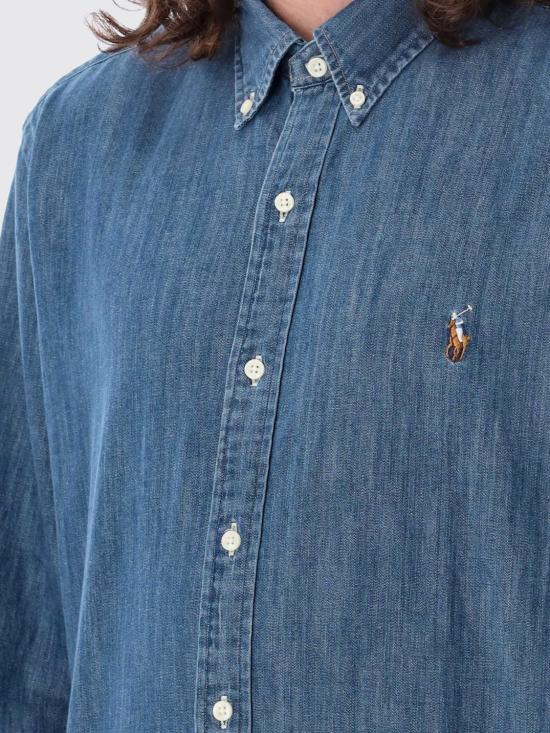 25FW 폴로 랄프로렌  포니로고 자수 데님 셔츠  710792043 001 Blue - POLO RALPH LAUREN