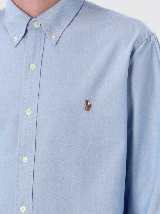 25FW 폴로 랄프로렌 컬러 포니 자수 커스텀 핏 버튼 다운 셔츠  710792041 002 Blue - POLO RALPH LAUREN