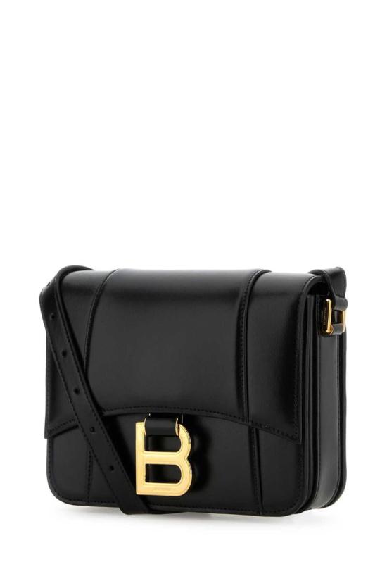 25FW 발렌시아가 아워글래스 스몰 플랩백  8285222ABQ8 1000 Black - BALENCIAGA