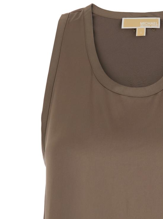 25FW 마이클 코어스 민소매 티셔츠 MT540TXAYJ244 Brown - MICHAEL KORS