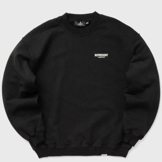 26SS 리프레젠트 긴팔 티셔츠 OCM41115 001 BLACK