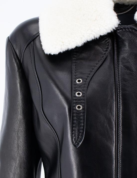 26FW 에르마노 설비노 가죽 자켓 D470I314SHGKH 95708 BLACK - ERMANNO SCERVINO