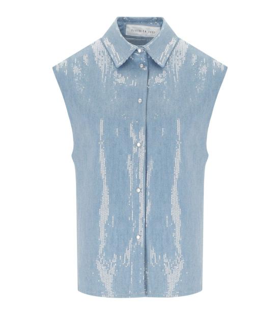 25SS 페데리카 토시 셔츠 41110 402 42 40 Light Blue