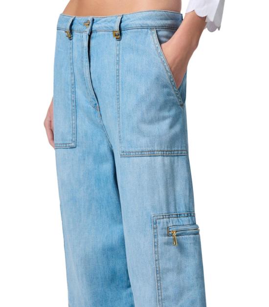25SS 엘리자베타프랜치 데님 팬츠 PJ84D51E2 192 25 Light Blue - ELISABETTA FRANCHI