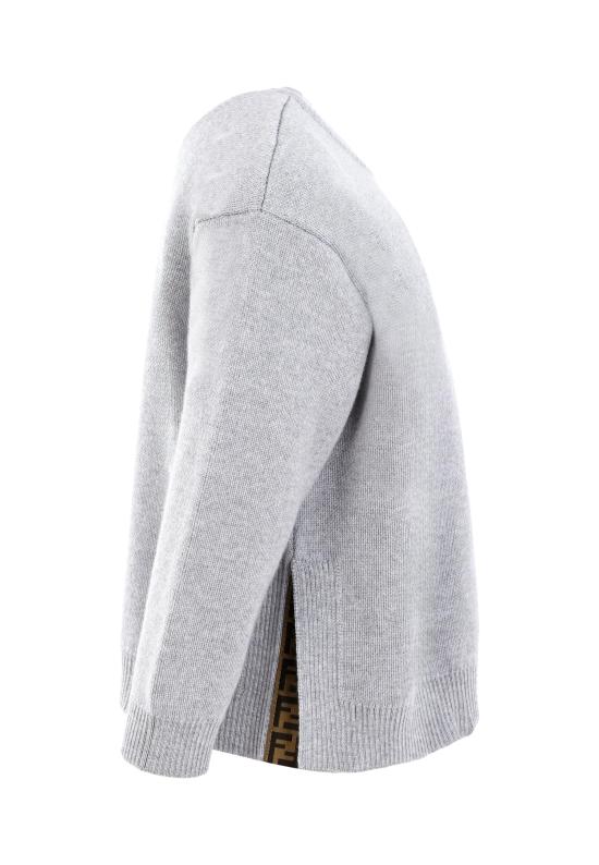 26SS [키즈] 펜디 캐시미어 니트 JUG192 AUKU F0WG5 GREY - FENDI
