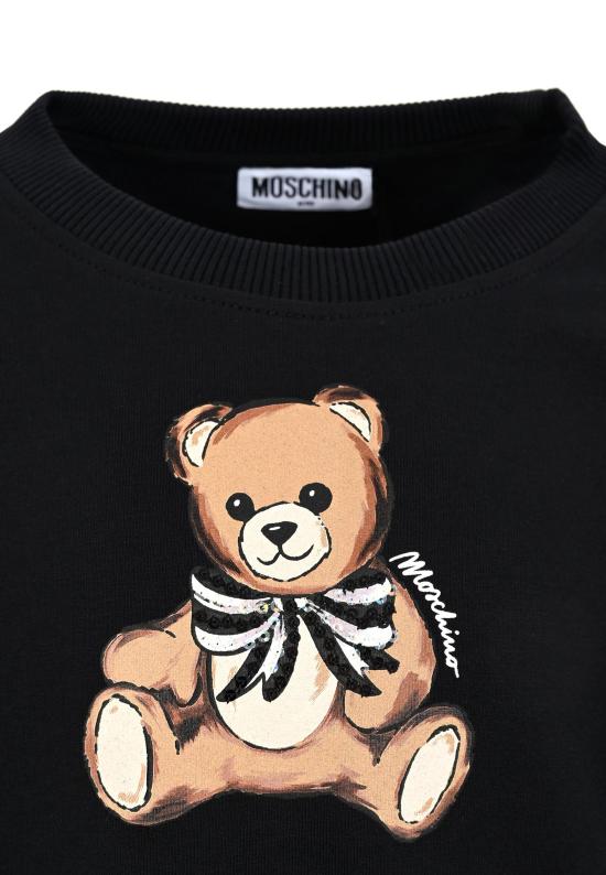 25FW [키즈] 모스키노 니트/스웻셔츠 HDF06G LDA16 60100 BLACK - MOSCHINO